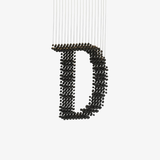 Charcoal Chandeliers D - Elegant Design with Adjustable Height & LED L