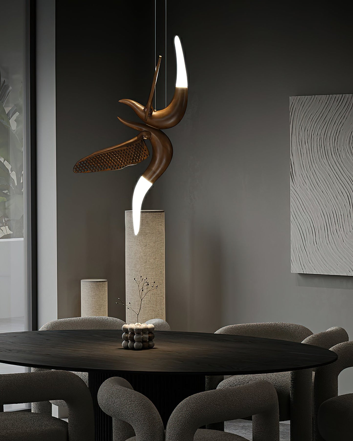 Elegant Dancer Chandelier - Crystal Accents & Adjustable Height