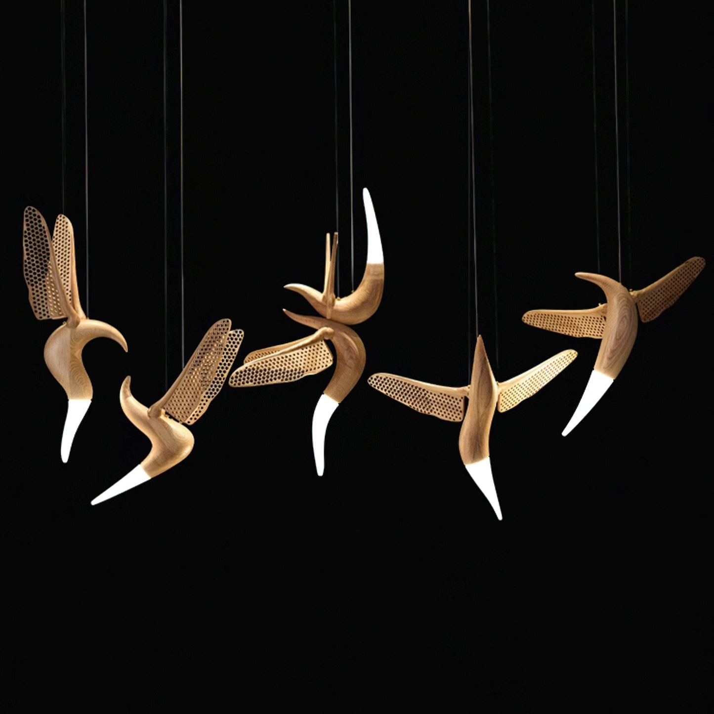 Elegant Dancer Chandelier - Crystal Accents & Adjustable Height