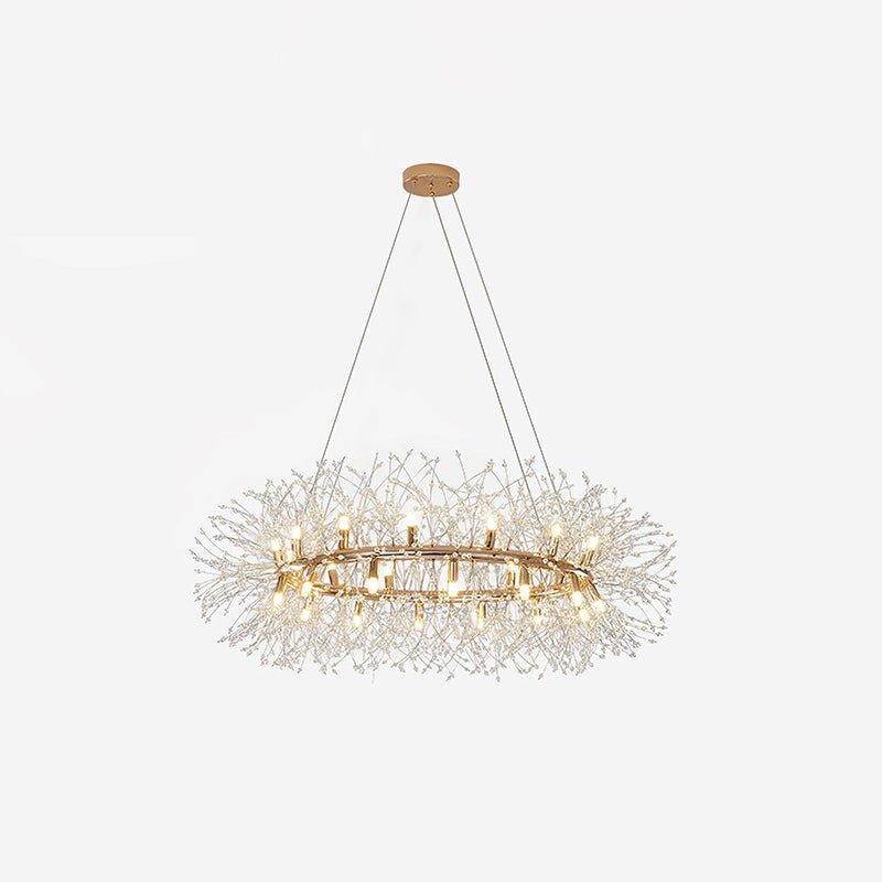 Dandelion Round Chandelier - Elegant Design with Adjustable Height & L
