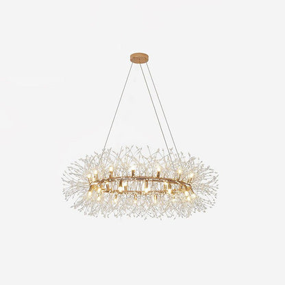 Dandelion Round Chandelier - Elegant Design with Adjustable Height & L