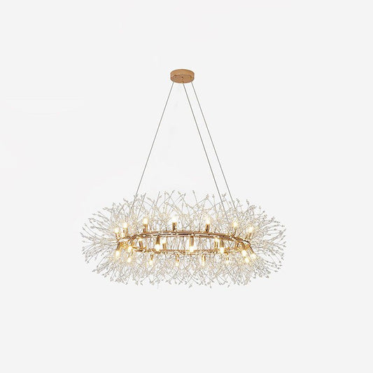 Dandelion Round Chandelier - Elegant Design with Adjustable Height & L