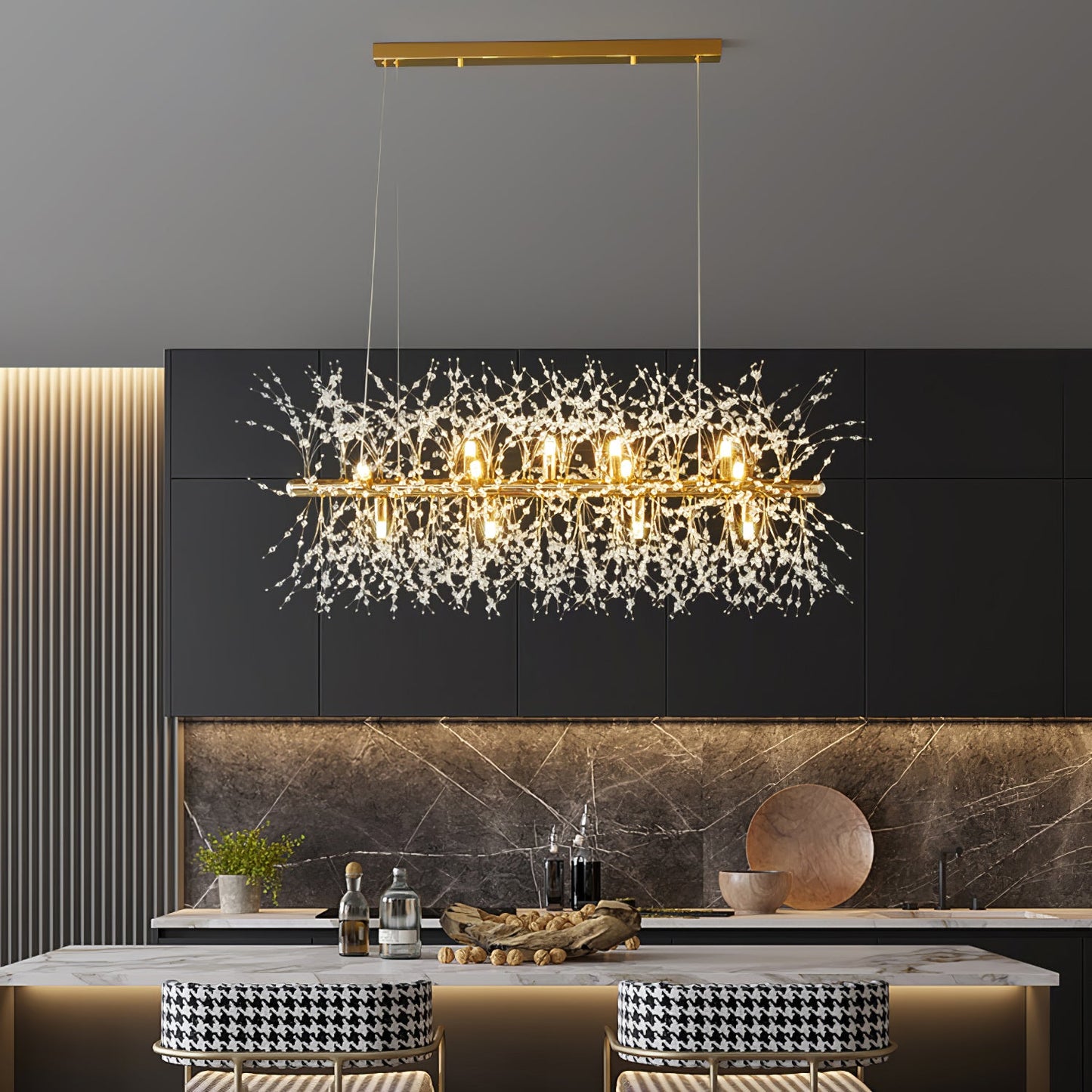 Dandelion Chandelier - Elegant Lighting Fixture with Adjustable Bright