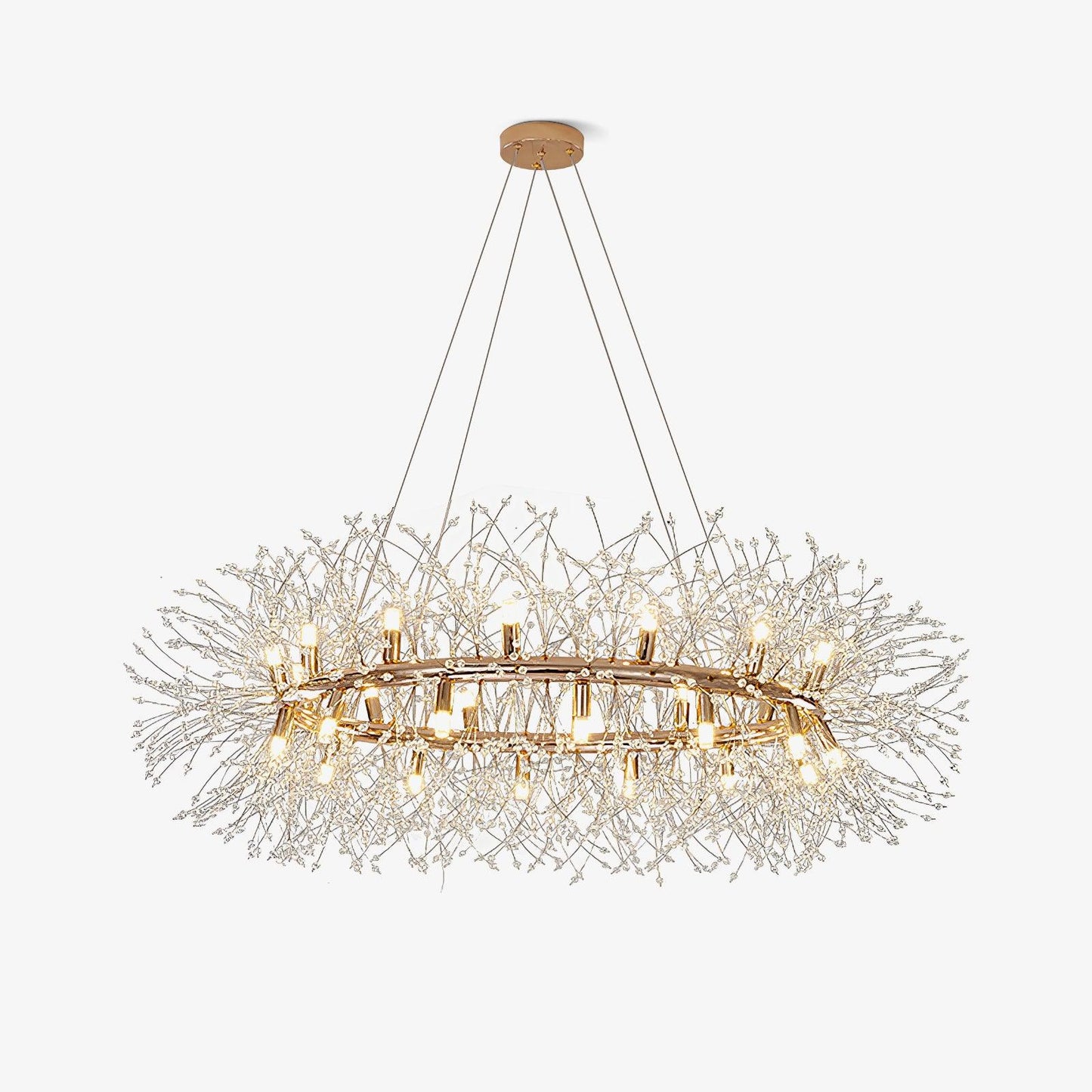 Dandelion Round Chandelier - Elegant Design with Adjustable Height & L