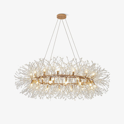 Dandelion Round Chandelier - Elegant Design with Adjustable Height & L