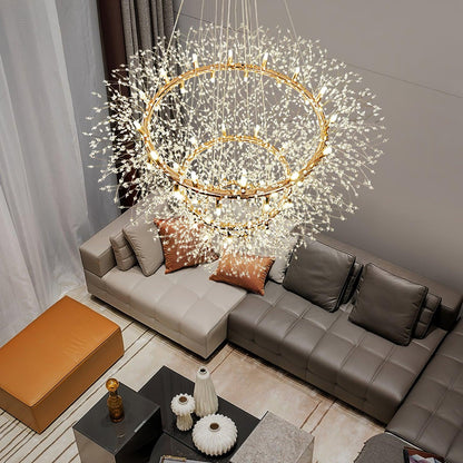 Dandelion Round Chandelier - Elegant Design with Adjustable Height & L