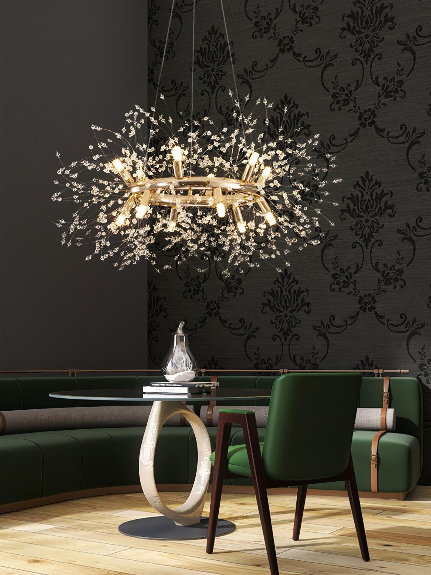 Dandelion Round Chandelier - Elegant Design with Adjustable Height & L