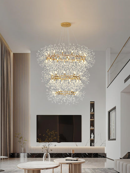 Dandelion Round Chandelier - Elegant Design with Adjustable Height & L