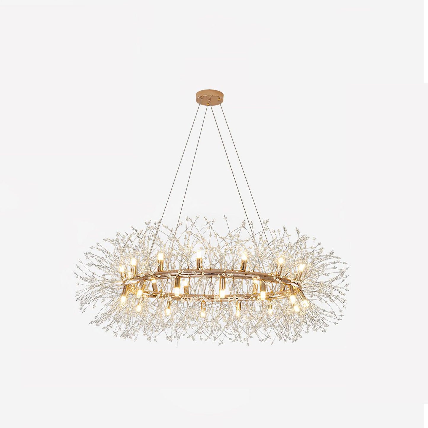 Dandelion Round Chandelier - Elegant Design with Adjustable Height & L