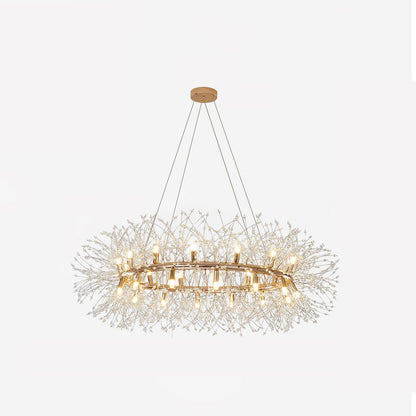 Dandelion Round Chandelier - Elegant Design with Adjustable Height & L