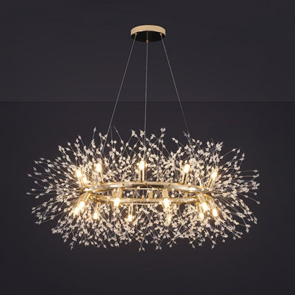 Dandelion Round Chandelier - Elegant Design with Adjustable Height & L