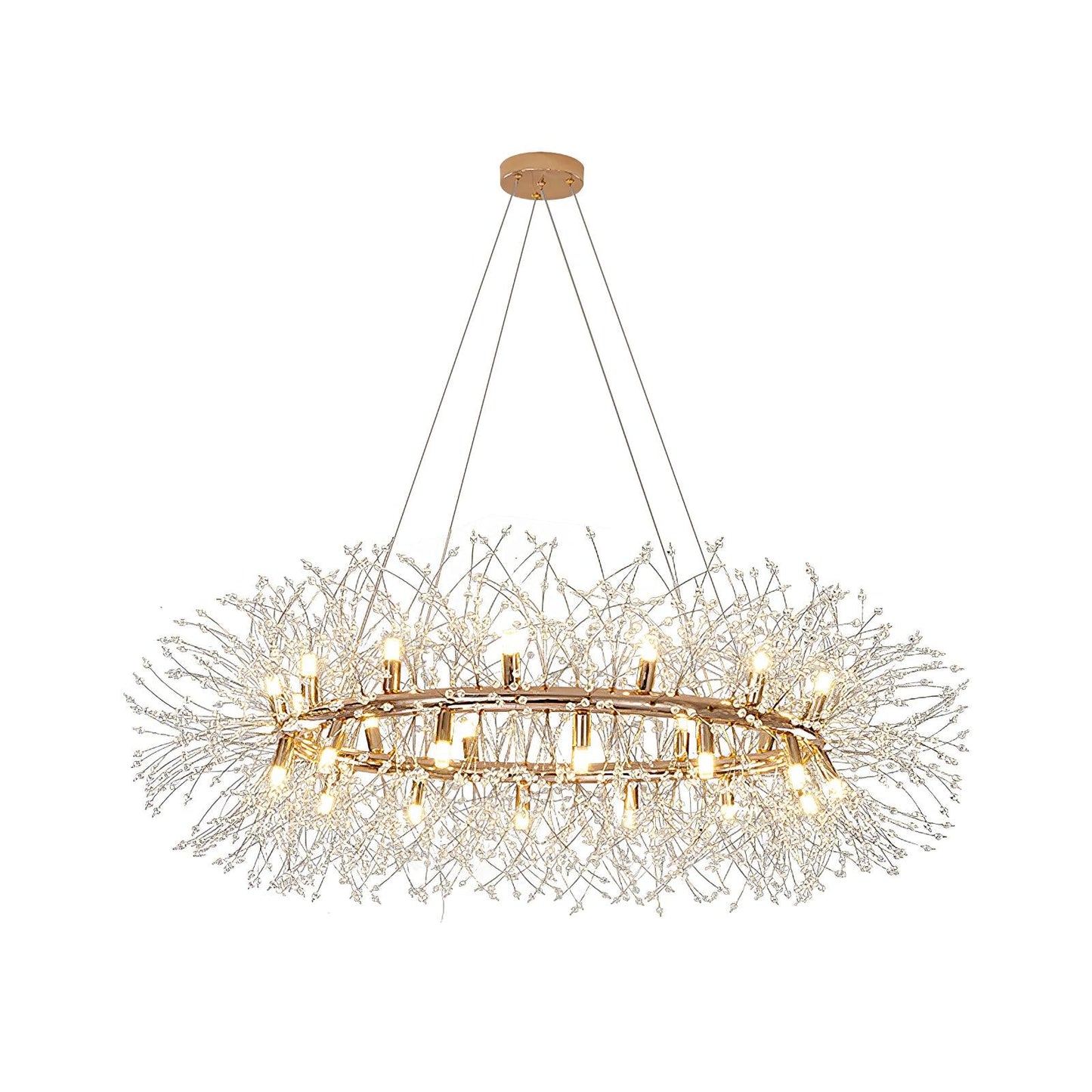 Dandelion Round Chandelier - Elegant Design with Adjustable Height & L