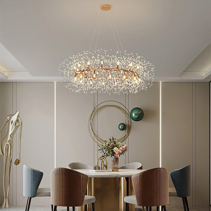 Dandelion Round Chandelier - Elegant Design with Adjustable Height & L