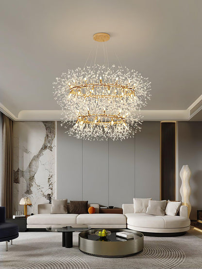Dandelion Round Chandelier - Elegant Design with Adjustable Height & L