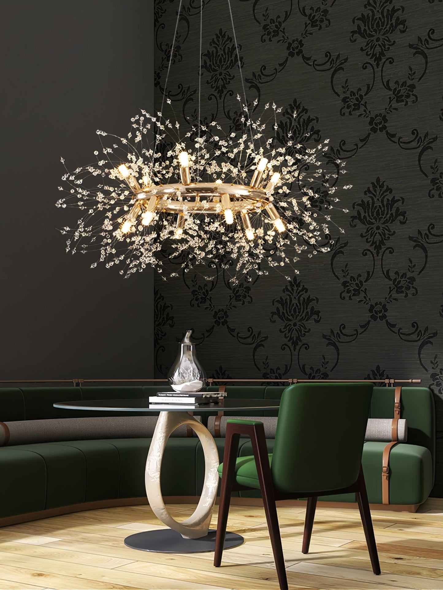 Dandelion Round Chandelier - Elegant Design with Adjustable Height & L