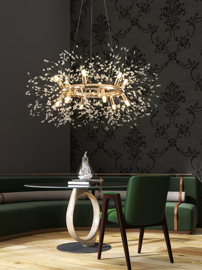 Dandelion Round Chandelier - Elegant Design with Adjustable Height & L