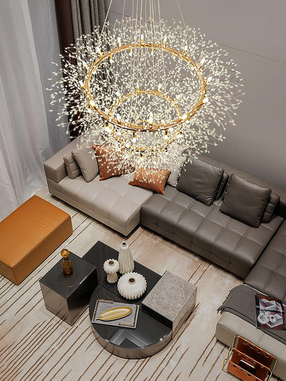 Dandelion Round Chandelier - Elegant Design with Adjustable Height & L