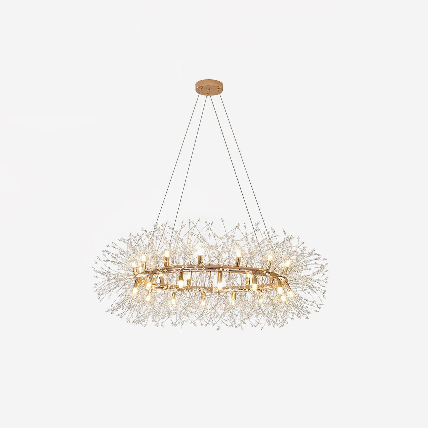 Dandelion Round Chandelier - Elegant Design with Adjustable Height & L