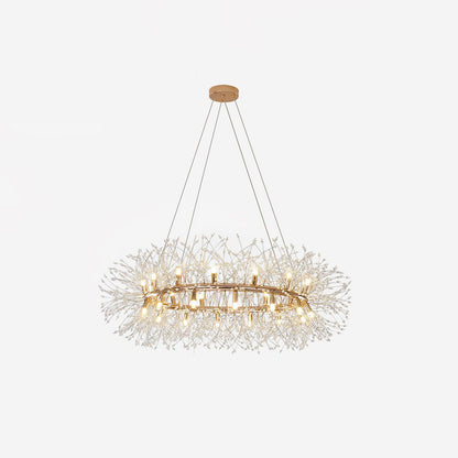 Dandelion Round Chandelier - Elegant Design with Adjustable Height & L