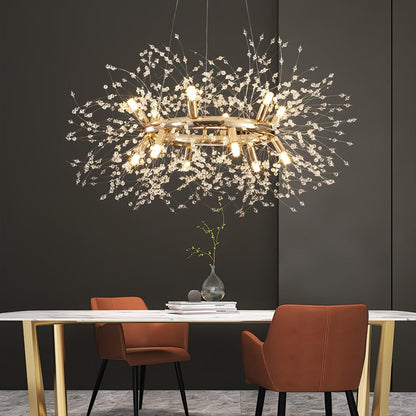 Dandelion Round Chandelier - Elegant Design with Adjustable Height & L