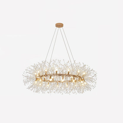 Dandelion Round Chandelier - Elegant Design with Adjustable Height & L