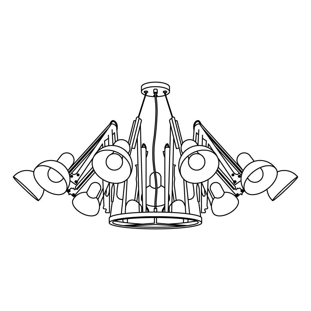 Dear Ingo Chandelier - Modern Design, Adjustable Height, LED Compatibl