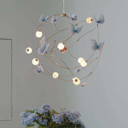 Flutter Orbit Butterfly Chandelier - Elegant Design, Adjustable Bright