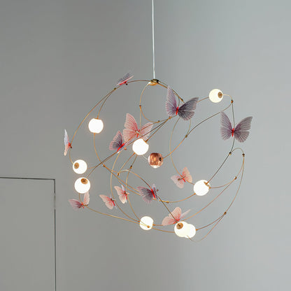 Flutter Orbit Butterfly Chandelier - Elegant Design, Adjustable Bright