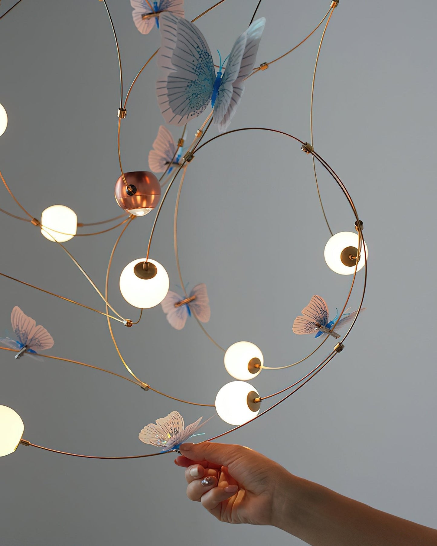Flutter Orbit Butterfly Chandelier - Elegant Design, Adjustable Bright