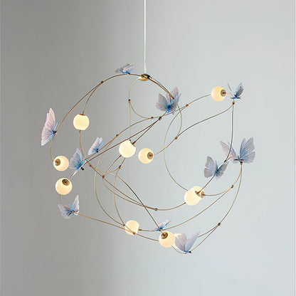 Flutter Orbit Butterfly Chandelier - Elegant Design, Adjustable Bright