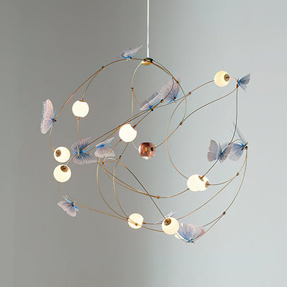 Flutter Orbit Butterfly Chandelier - Elegant Design, Adjustable Bright