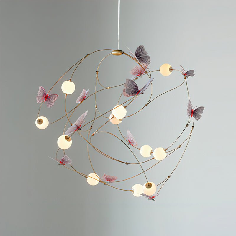 Flutter Orbit Butterfly Chandelier - Elegant Design, Adjustable Bright