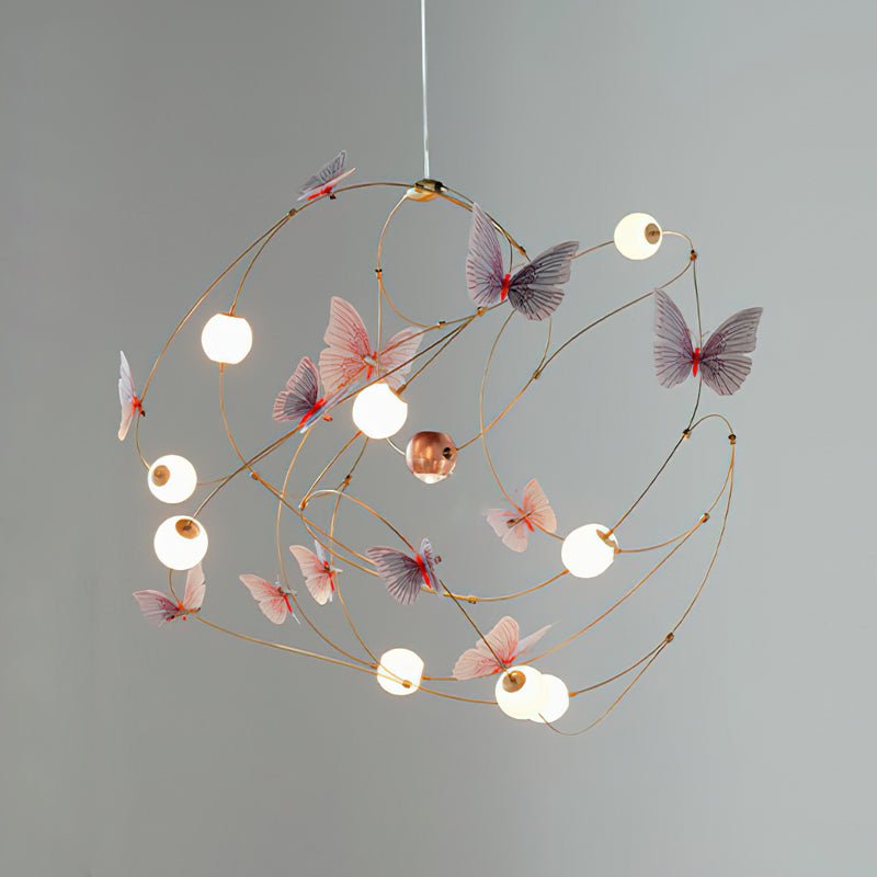 Flutter Orbit Butterfly Chandelier - Elegant Design, Adjustable Bright
