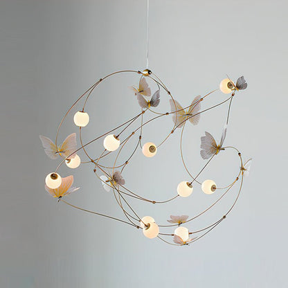 Flutter Orbit Butterfly Chandelier - Elegant Design, Adjustable Bright