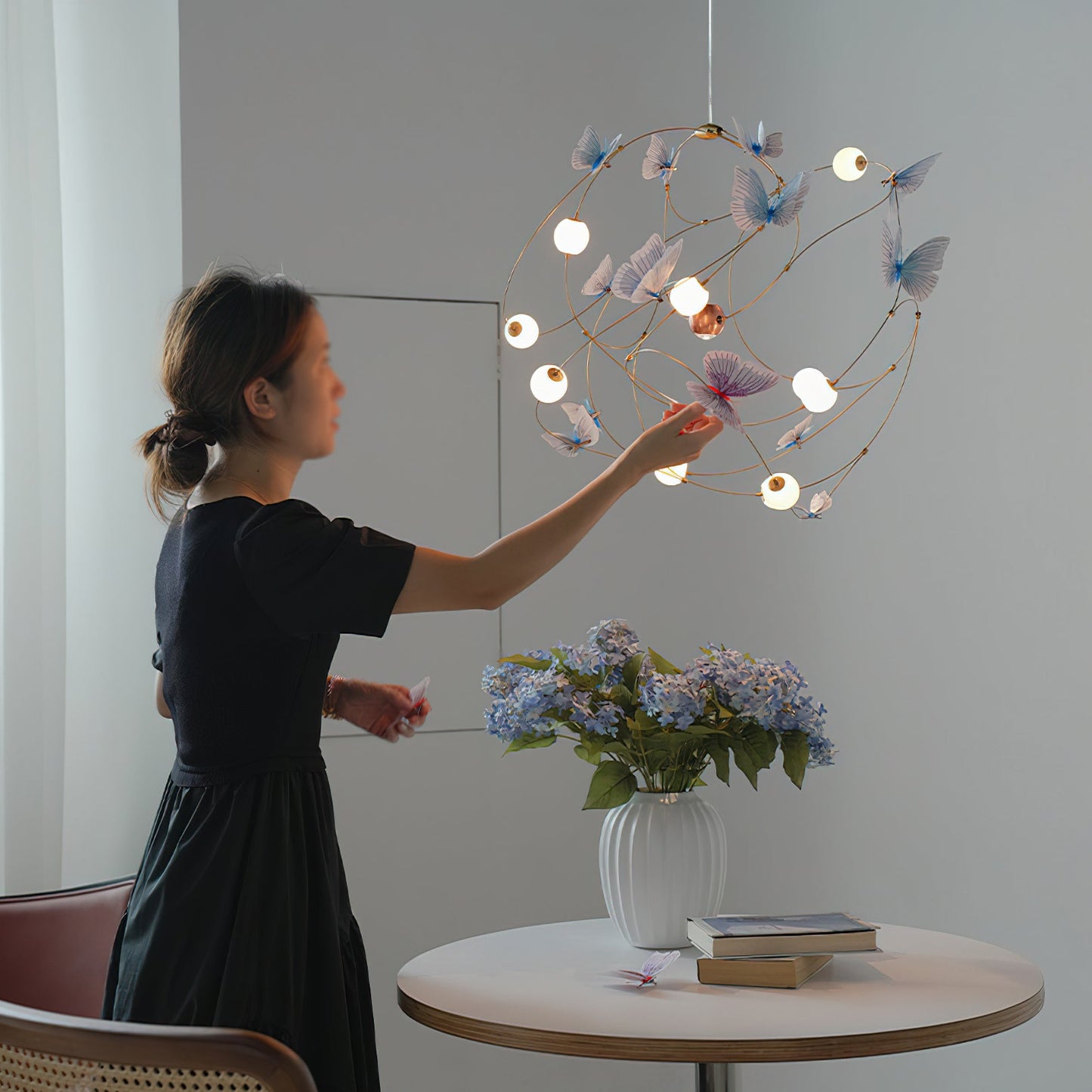 Flutter Orbit Butterfly Chandelier - Elegant Design, Adjustable Bright