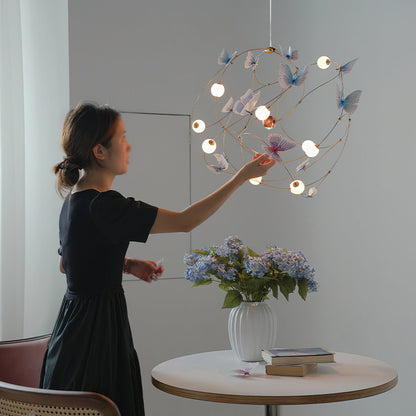 Flutter Orbit Butterfly Chandelier - Elegant Design, Adjustable Bright