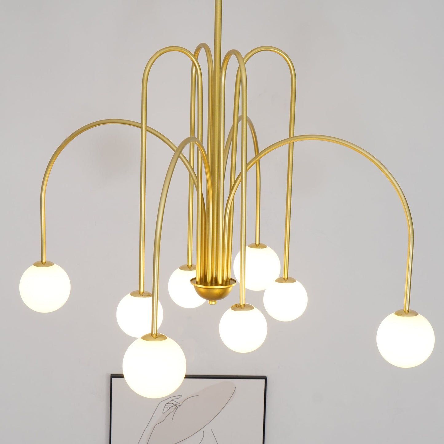 Delaney Chandelier - Elegant Design with Adjustable Height & LED Light