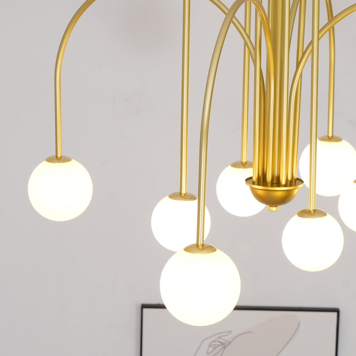 Delaney Chandelier - Elegant Design with Adjustable Height & LED Light