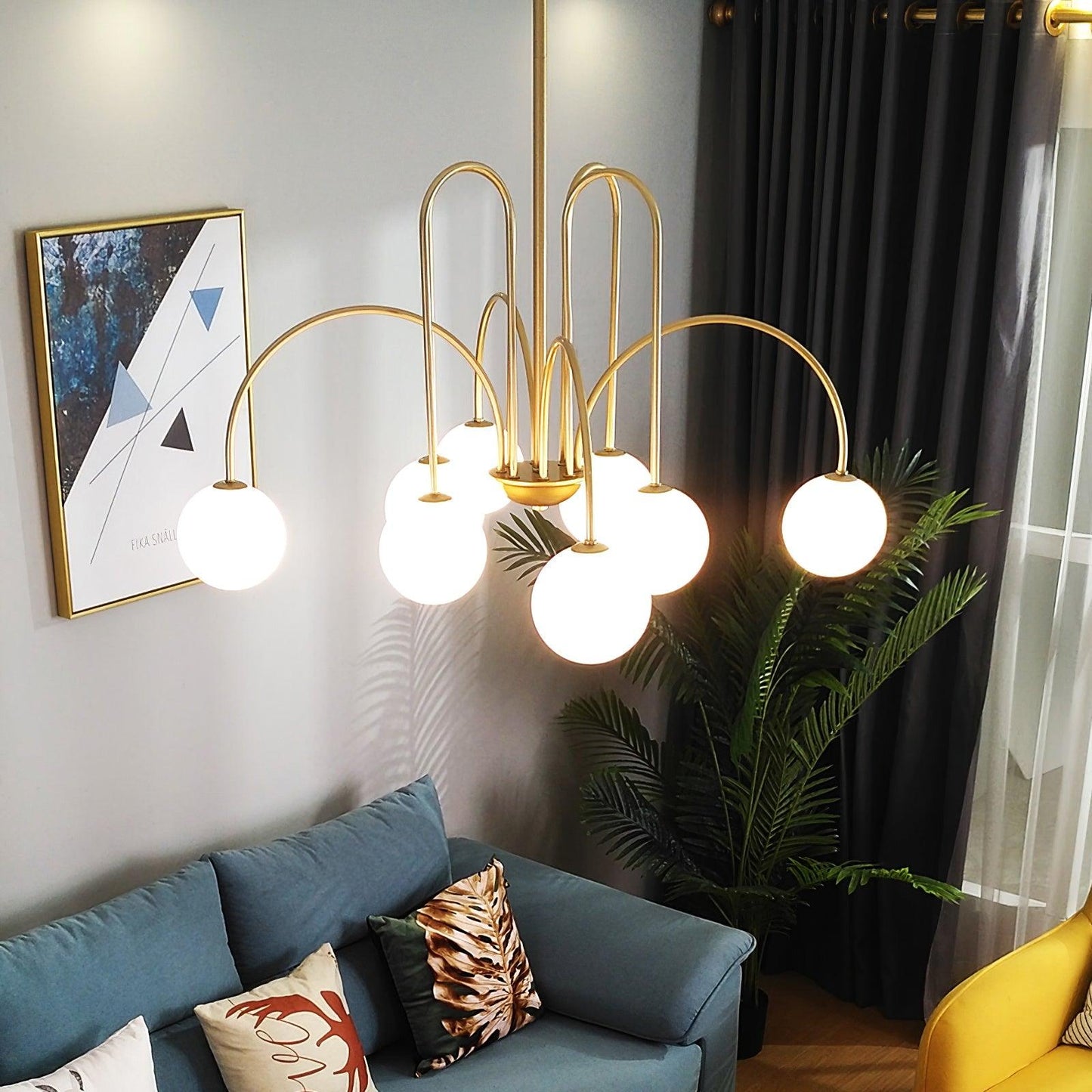 Delaney Chandelier - Elegant Design with Adjustable Height & LED Light