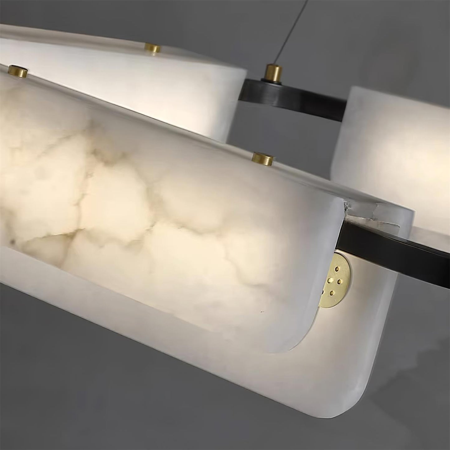 Delia Alabaster Chandelier - Elegant Design with Adjustable Height & L