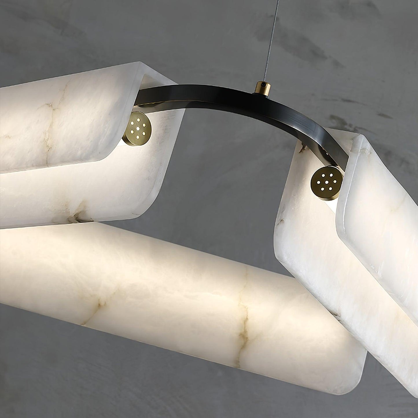 Delia Alabaster Chandelier - Elegant Design with Adjustable Height & L