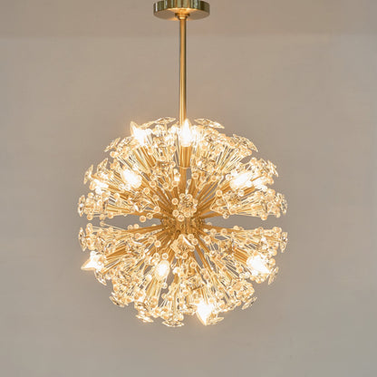 Dickinson Chandelier - Elegant Crystal Design with Adjustable Height