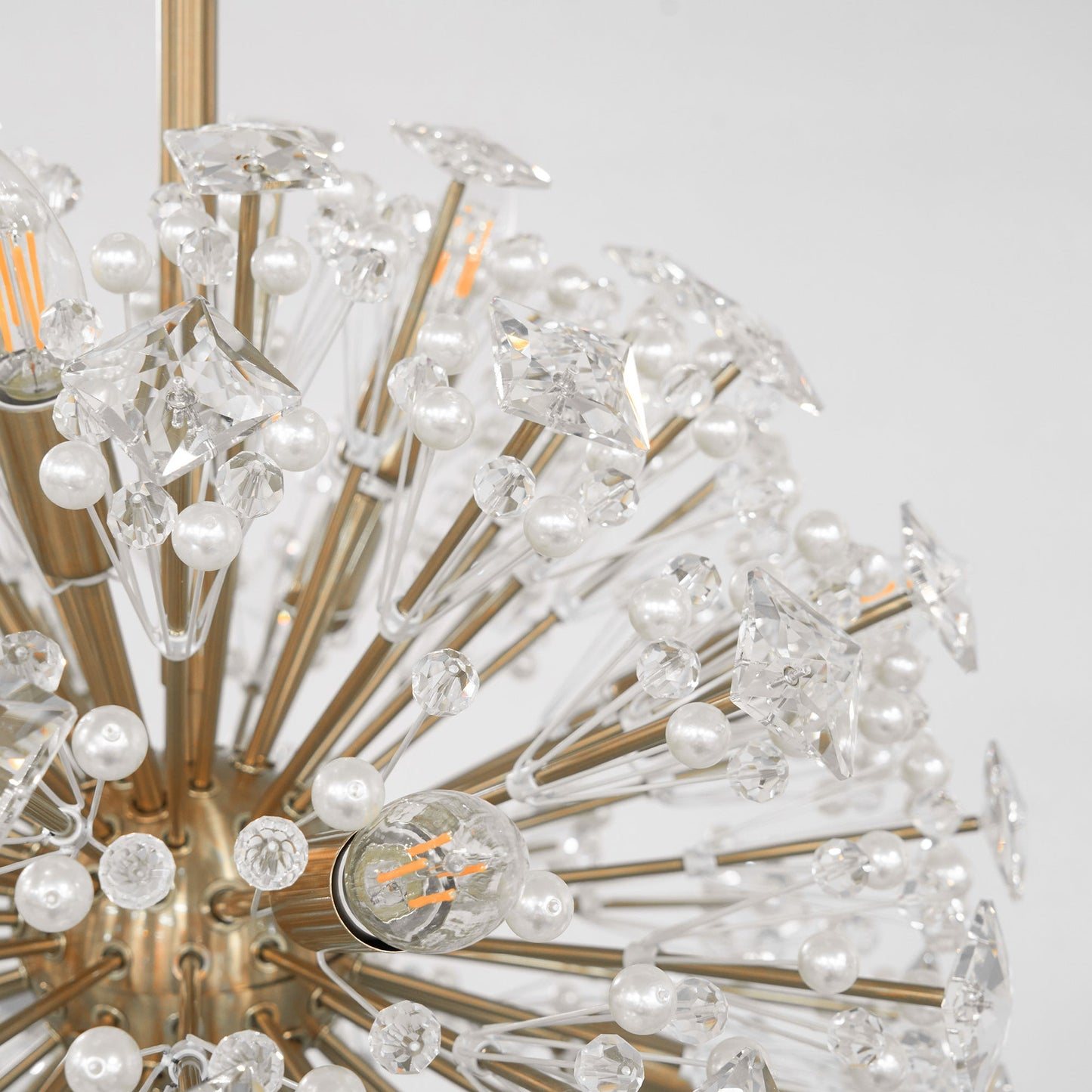 Dickinson Chandelier - Elegant Crystal Design with Adjustable Height