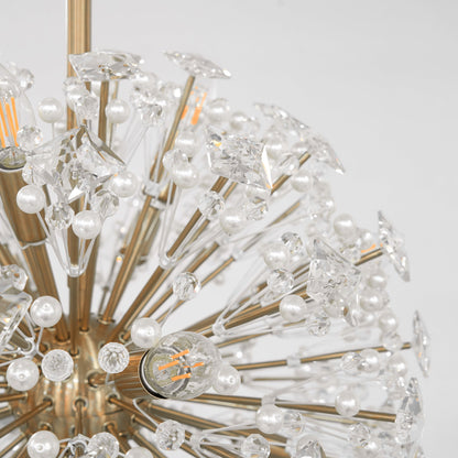 Dickinson Chandelier - Elegant Crystal Design with Adjustable Height