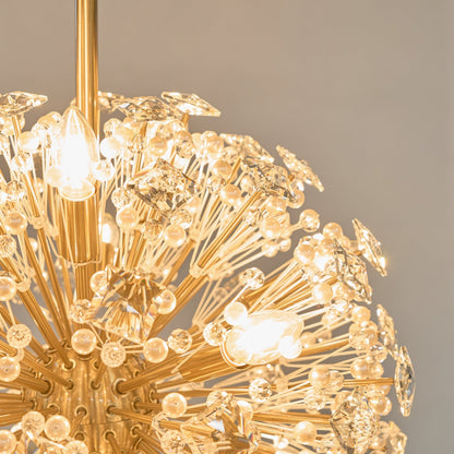 Dickinson Chandelier - Elegant Crystal Design with Adjustable Height