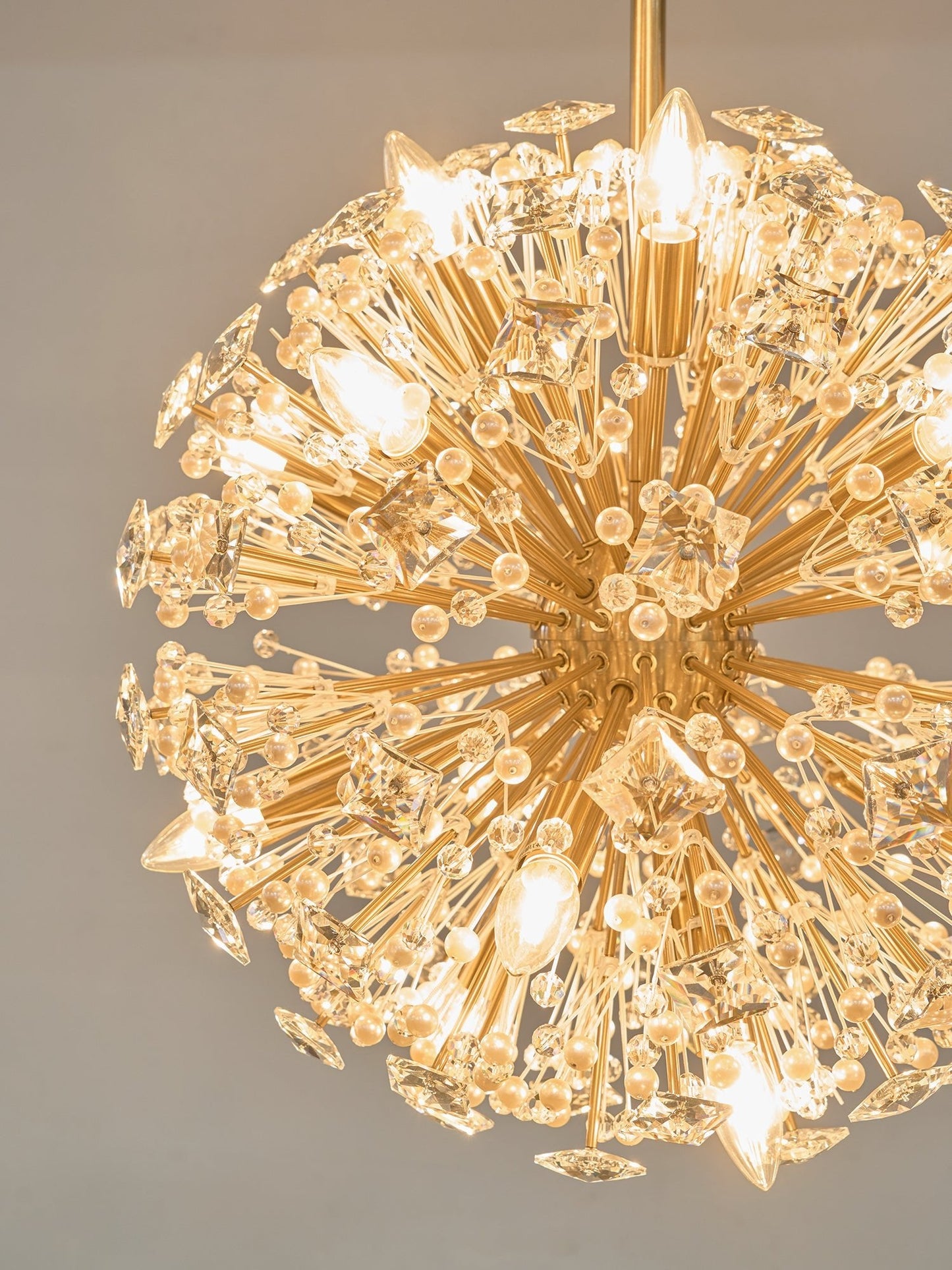 Dickinson Chandelier - Elegant Crystal Design with Adjustable Height