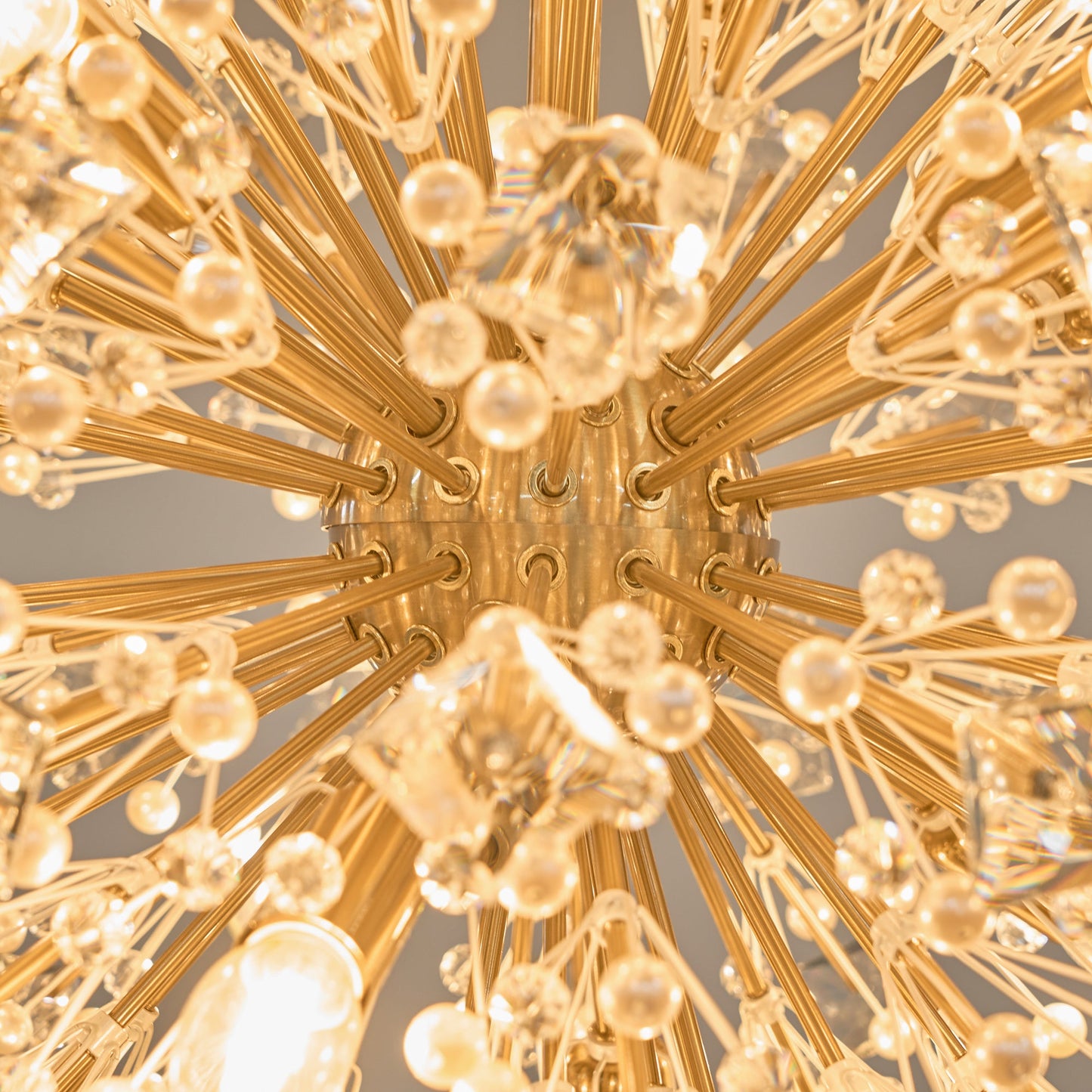 Dickinson Chandelier - Elegant Crystal Design with Adjustable Height