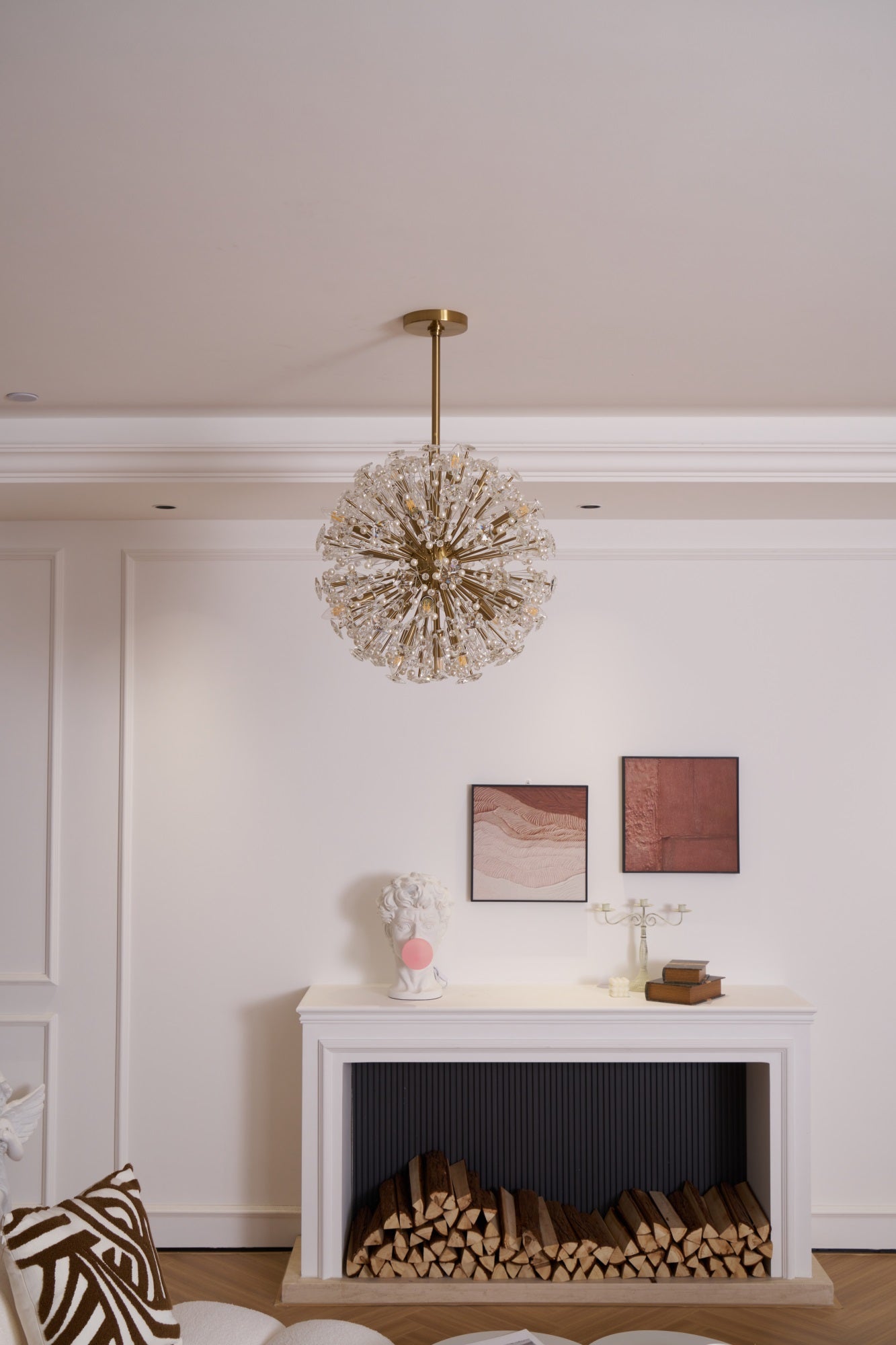 Dickinson Chandelier - Elegant Crystal Design with Adjustable Height