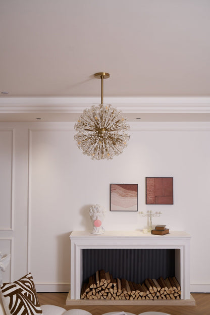 Dickinson Chandelier - Elegant Crystal Design with Adjustable Height