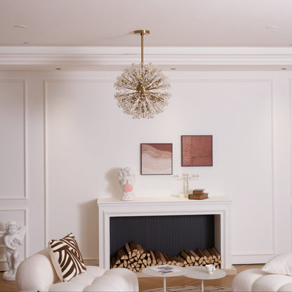 Dickinson Chandelier - Elegant Crystal Design with Adjustable Height